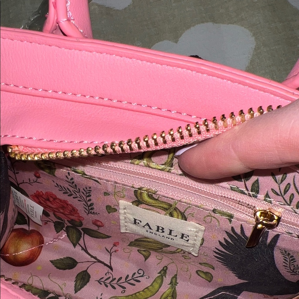 Fable England Mini Pink Handbag with Scarf - Picture 6 of 15